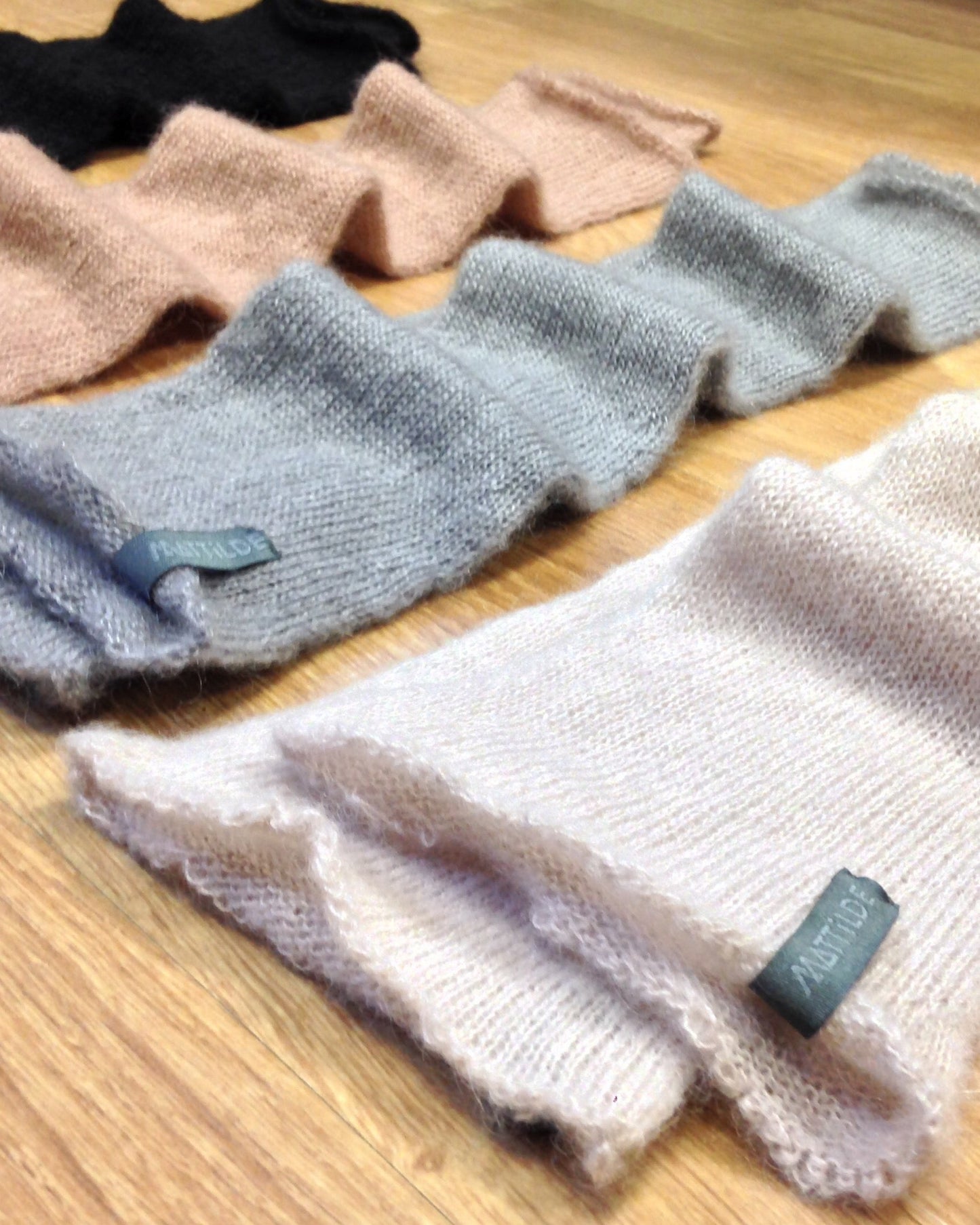 Kid Mohair & Silk Half Gloves
