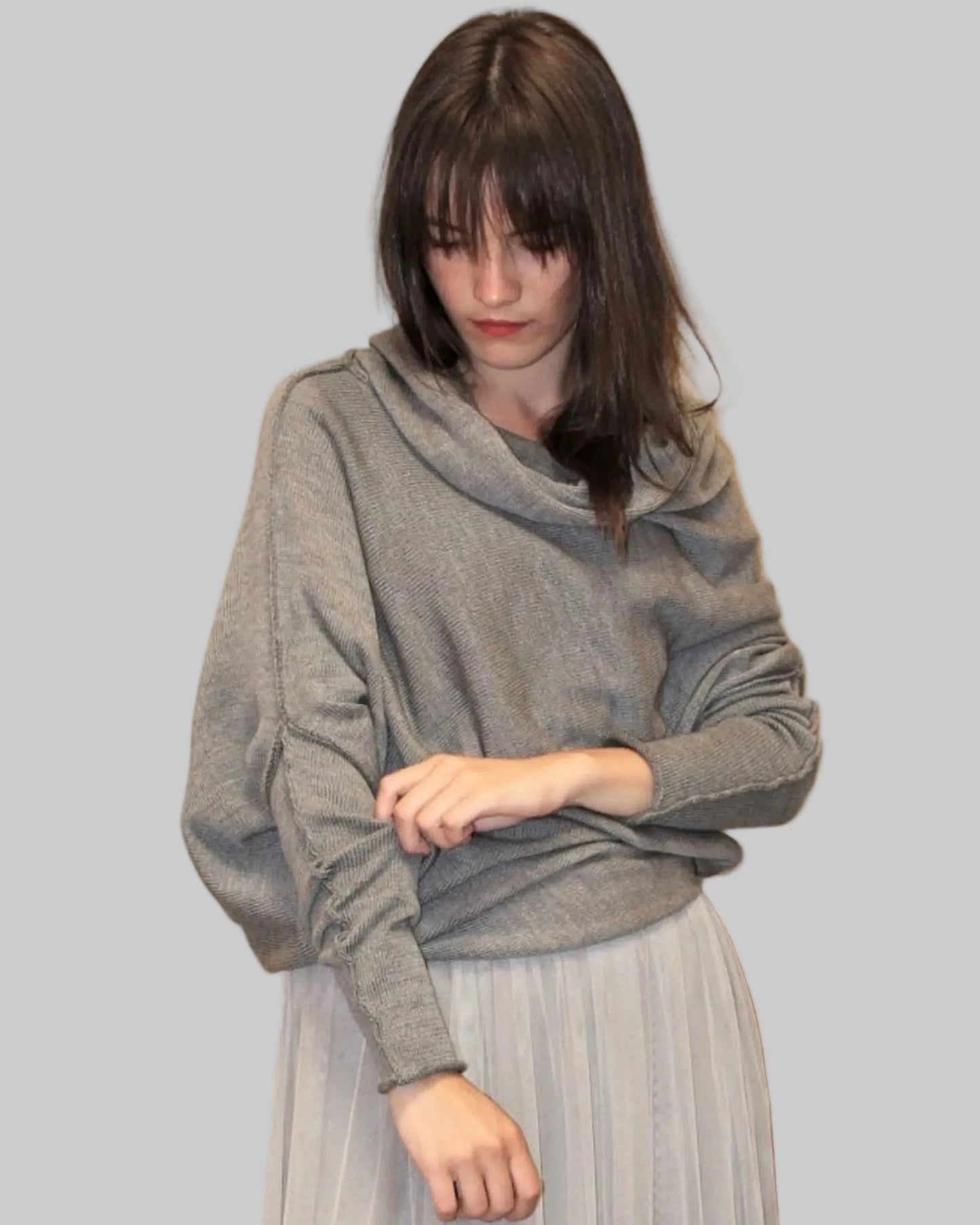 Kid Mohair & Silk Two-way Sweater