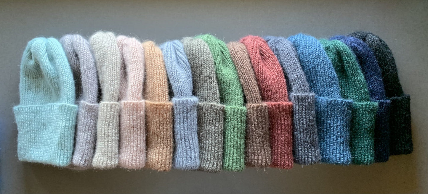 Kid Mohair & Silk Ribbed Beanie