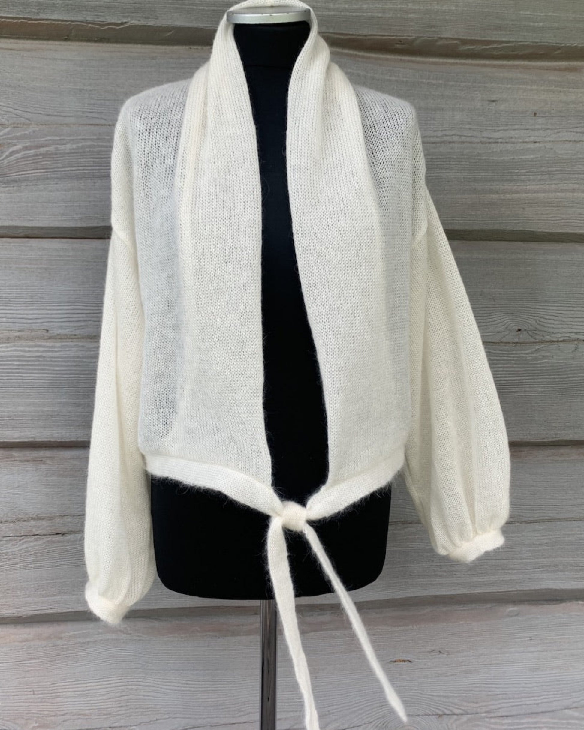 Kid mohair and silk cardigan for summer