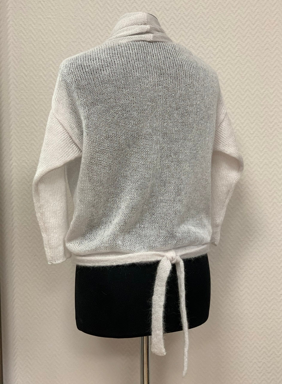 Kid Mohair & Silk Cropped Wrap Cardigan