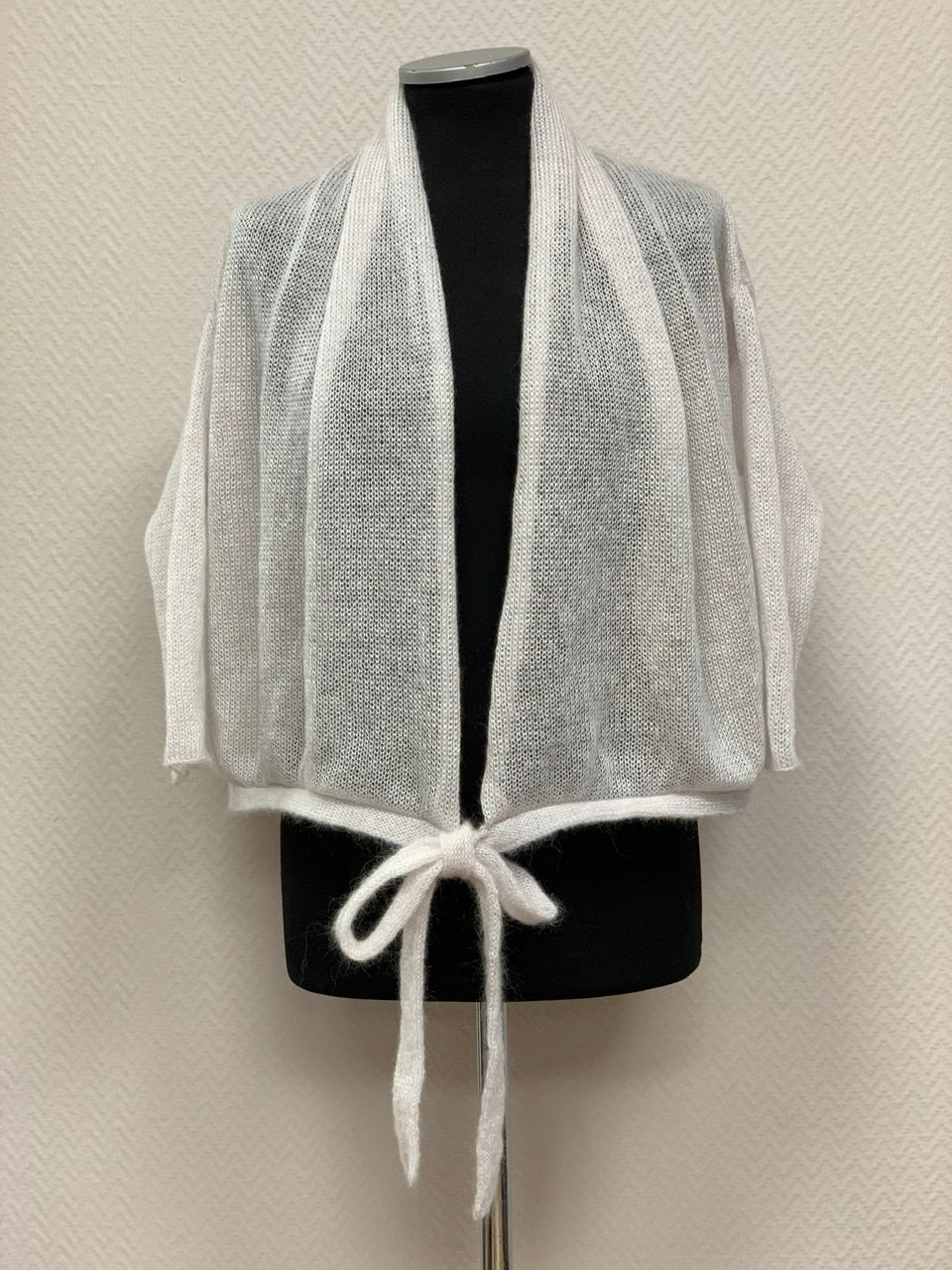 Kid Mohair & Silk Cropped Wrap Cardigan