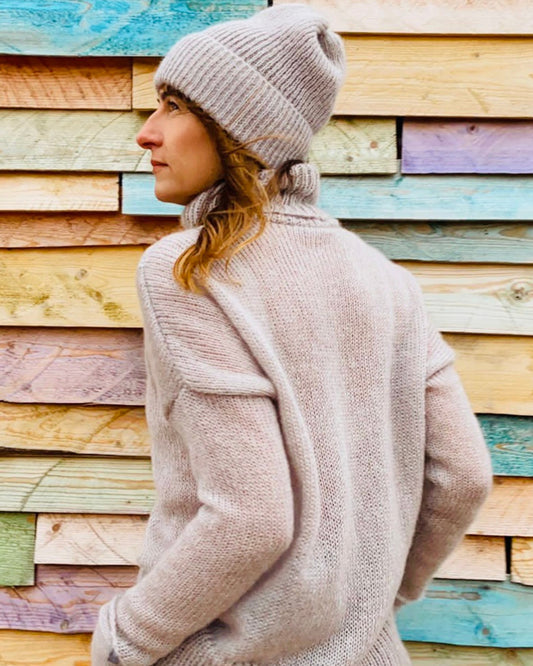 Soft breathable kid mohair & silk winter knitwear