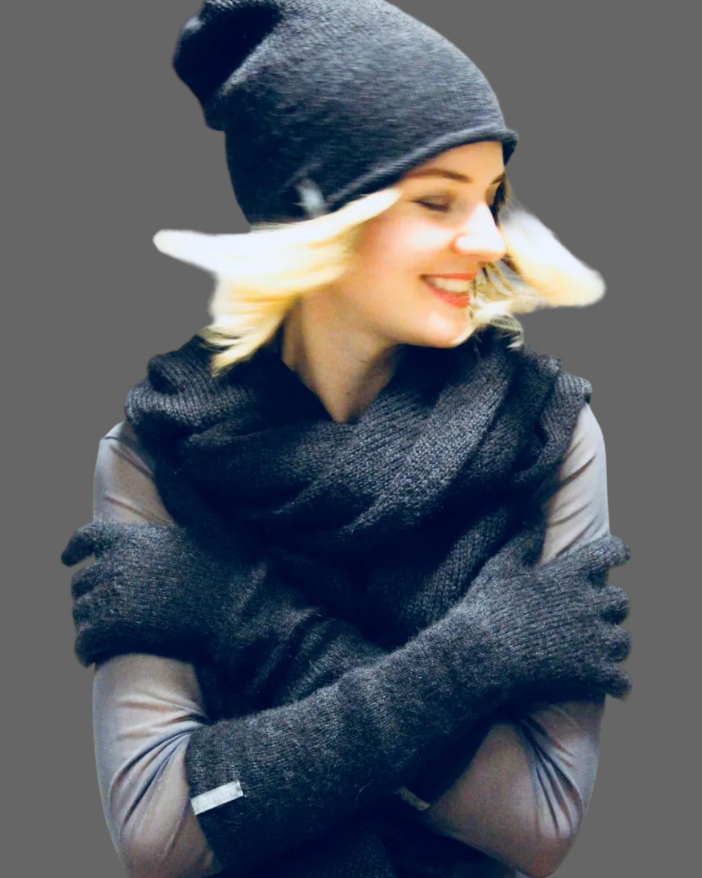 Kid Mohair & Silk Long Gloves