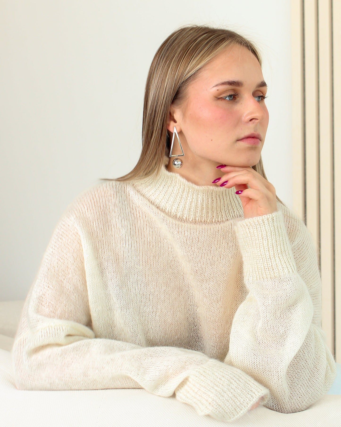 Kid Mohair & Silk Turtleneck Sweater