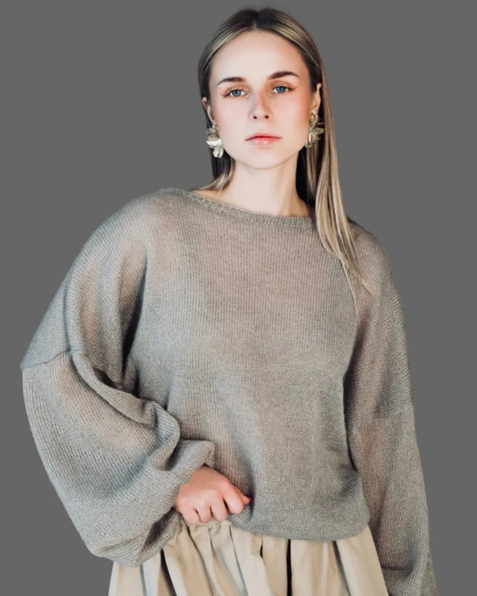 Soft lightweight kid mohair & silk knitwear for women