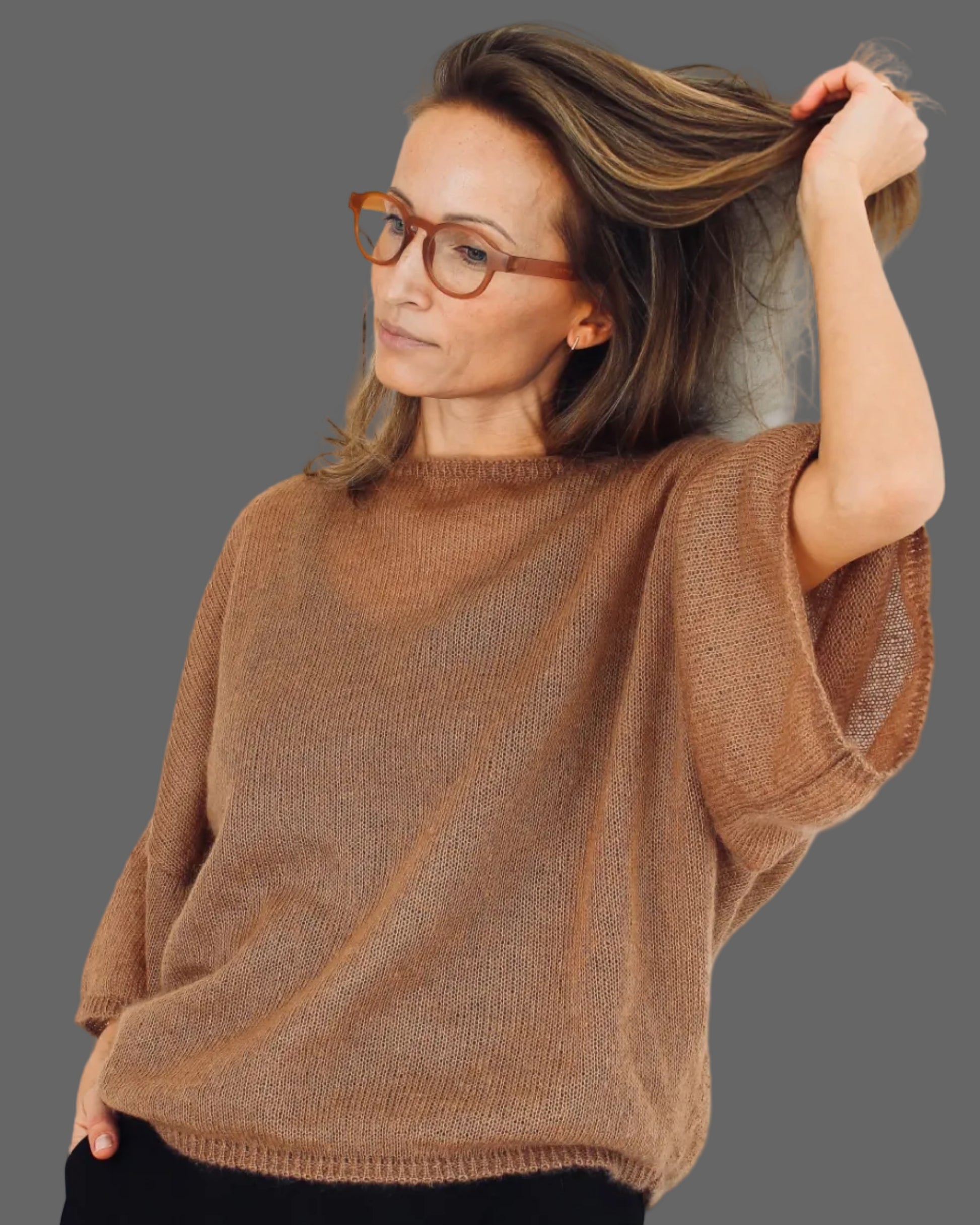Soft lightweight kid mohair & silk knitwear for women