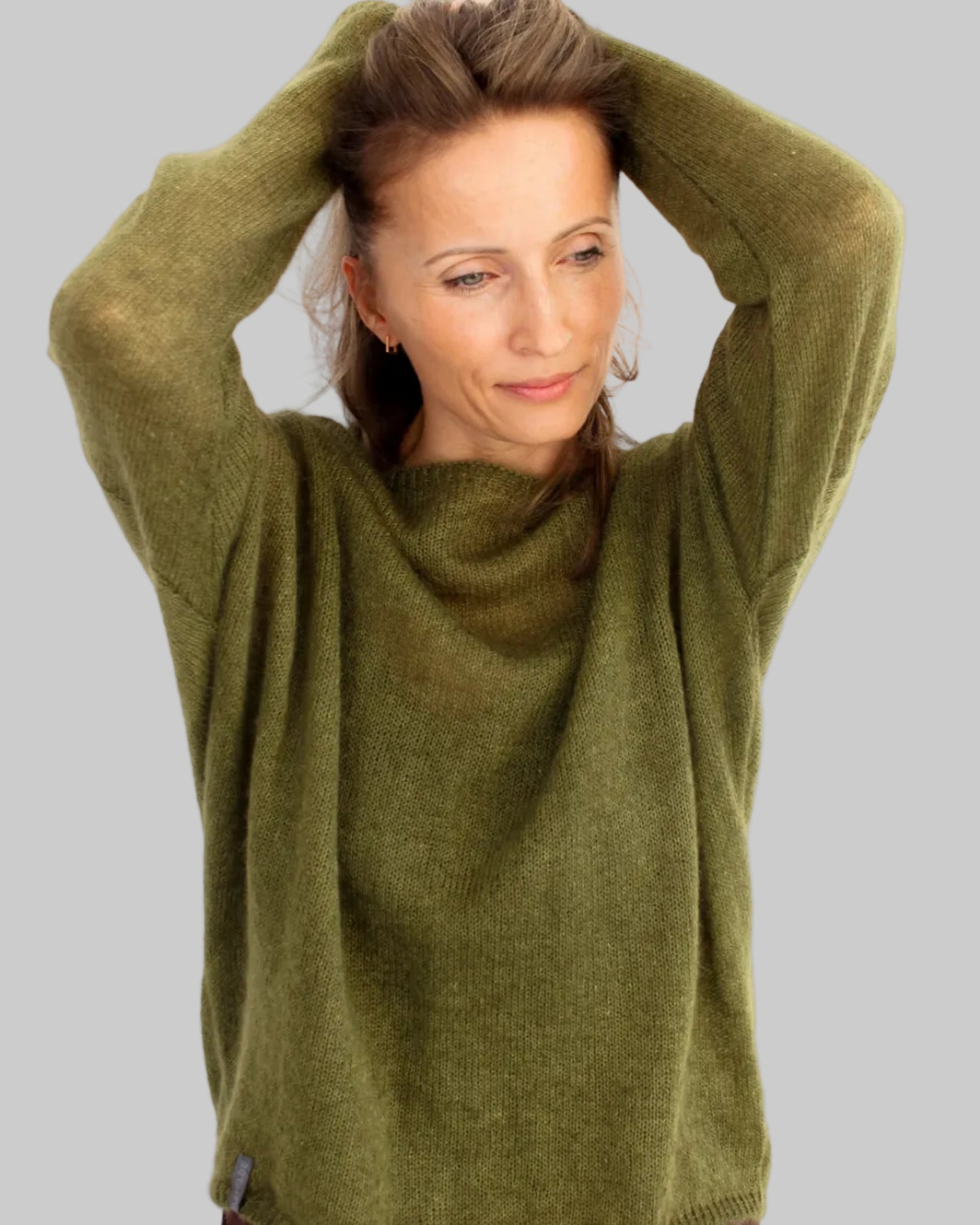 Soft knit texture in kid mohair & silk