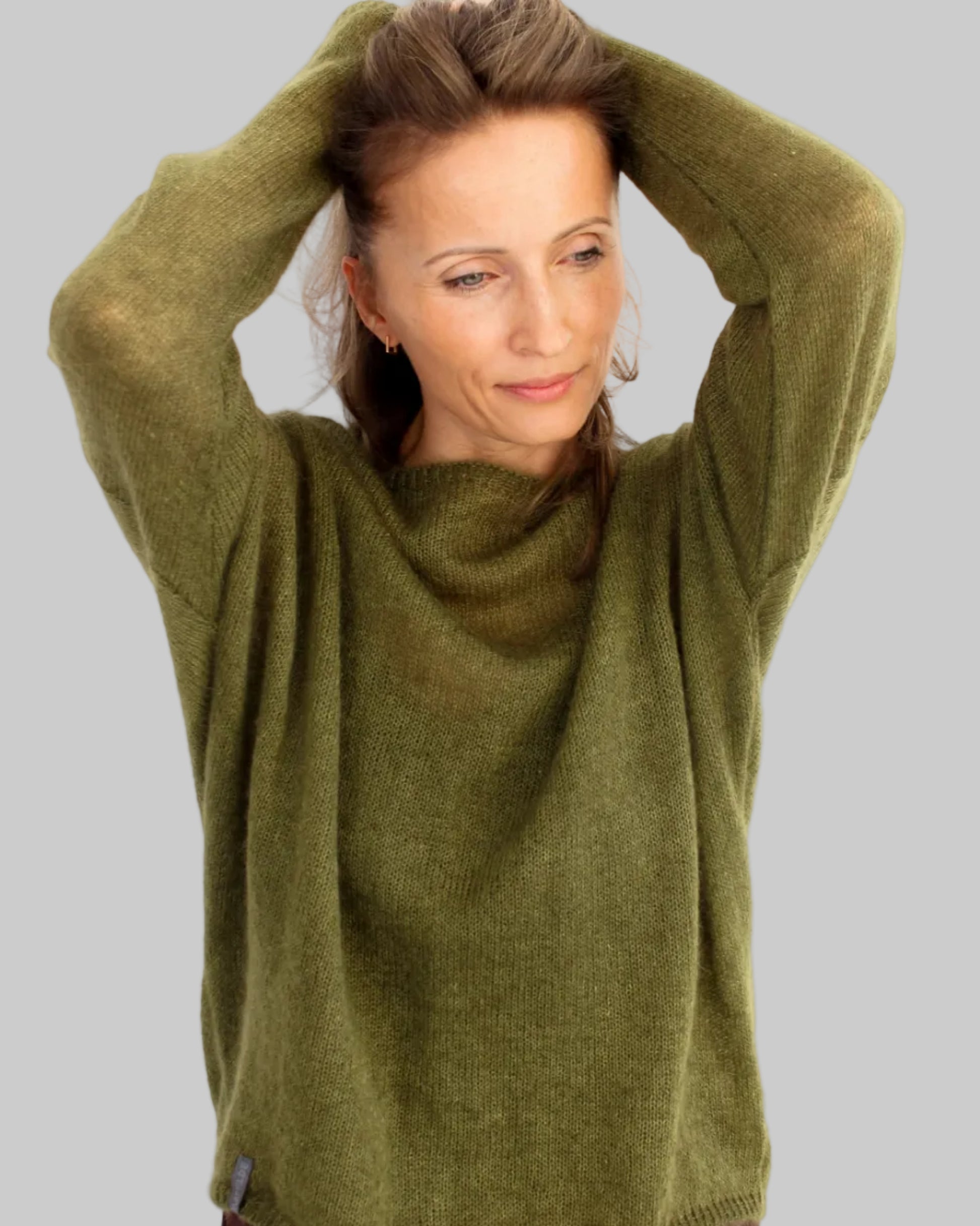 Soft knit texture in kid mohair & silk