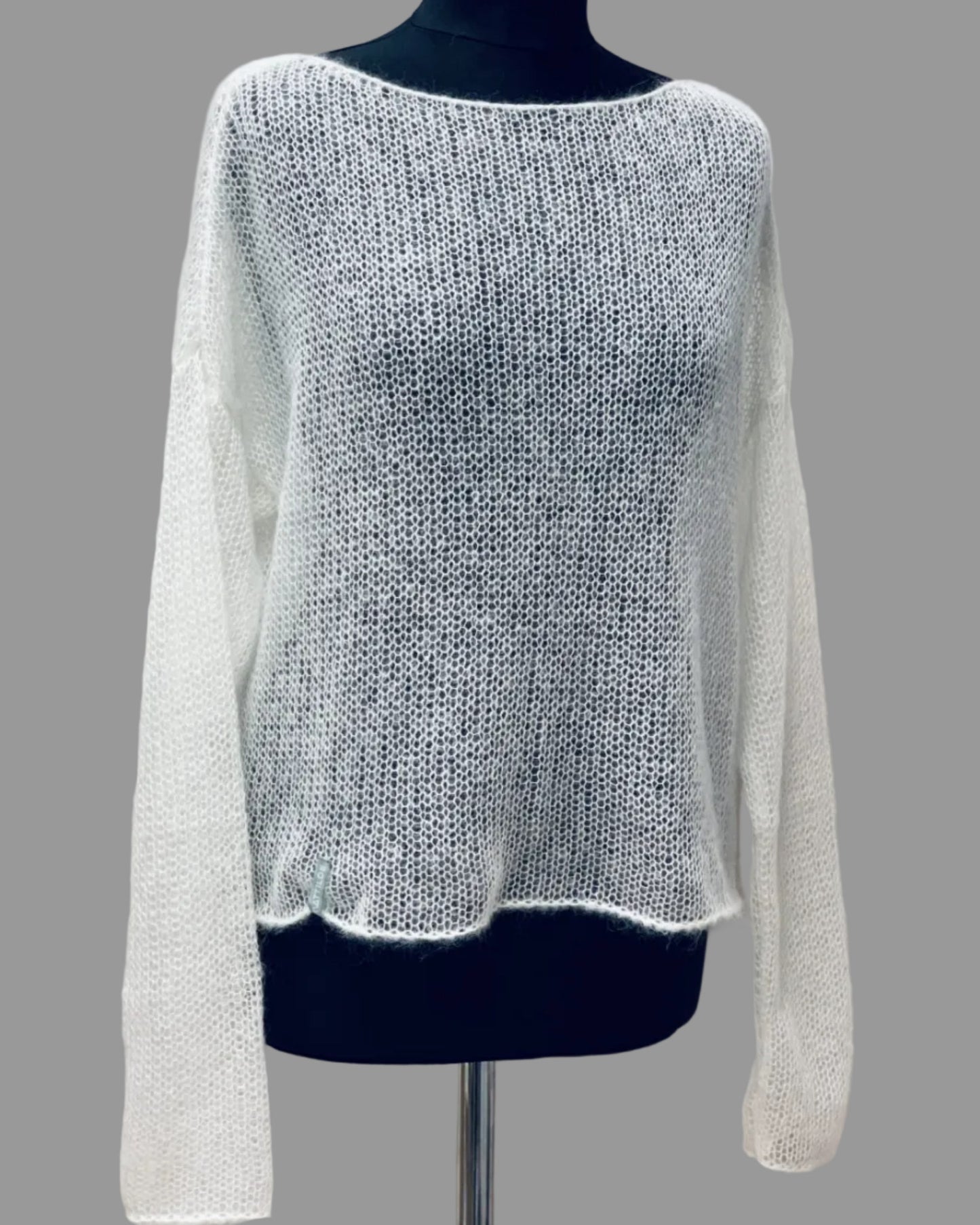 Mesh Kid Mohair & Silk Slim-Fit Sweater