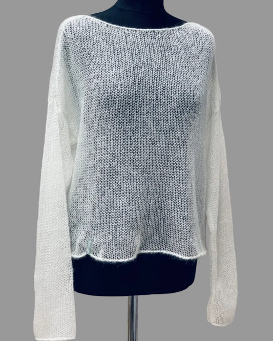 Mesh Kid Mohair & Silk Slim-Fit Sweater