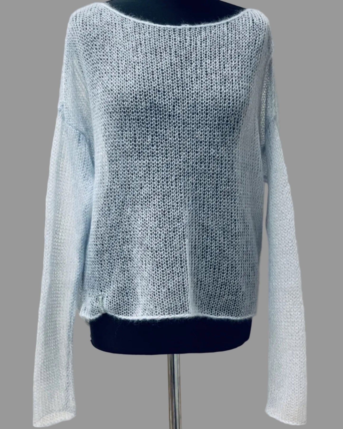Mesh Kid Mohair & Silk Slim-Fit Sweater