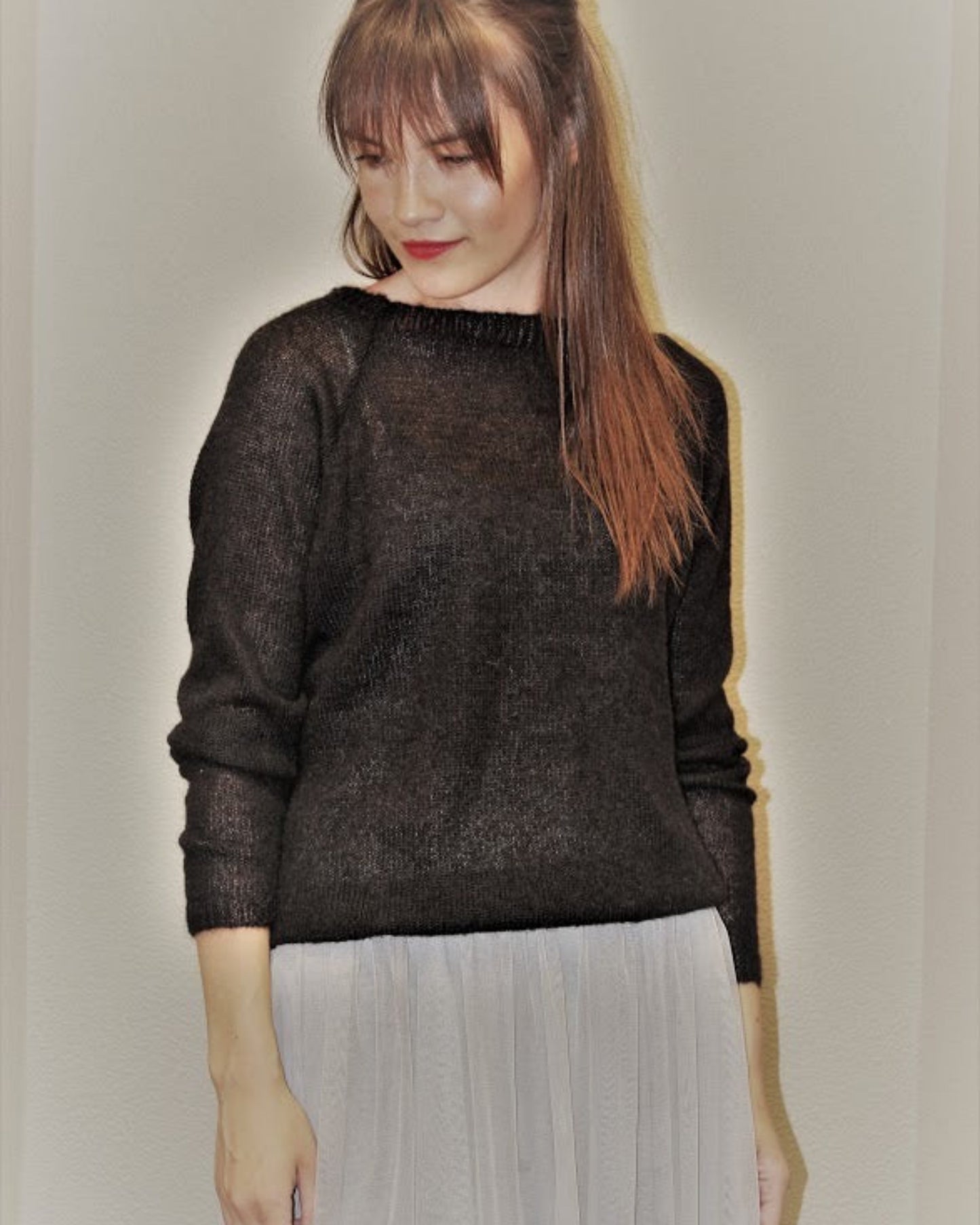 Soft lightweight kid mohair & silk knitwear for women