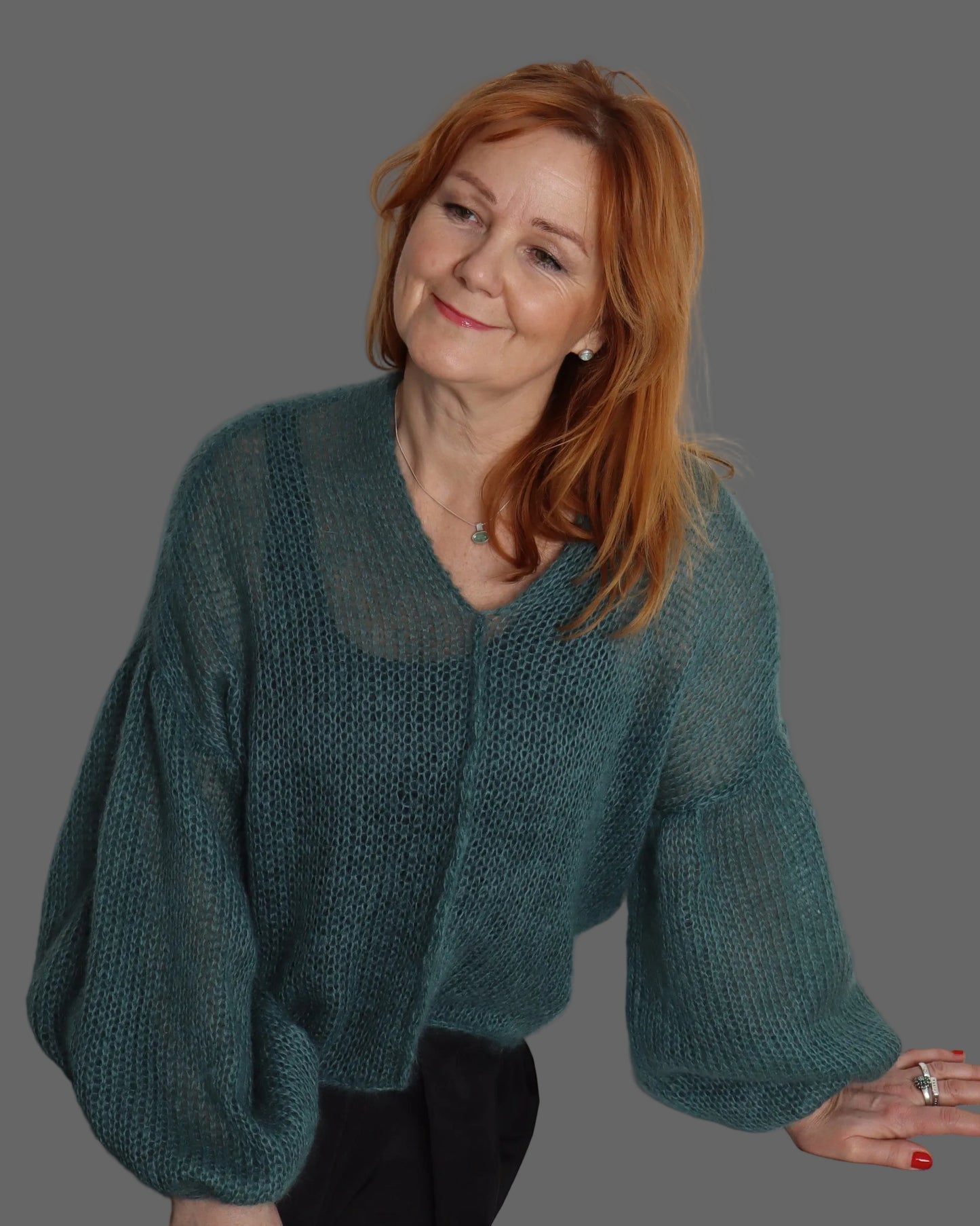 Luxury handmade kid mohair & silk knitwear for women