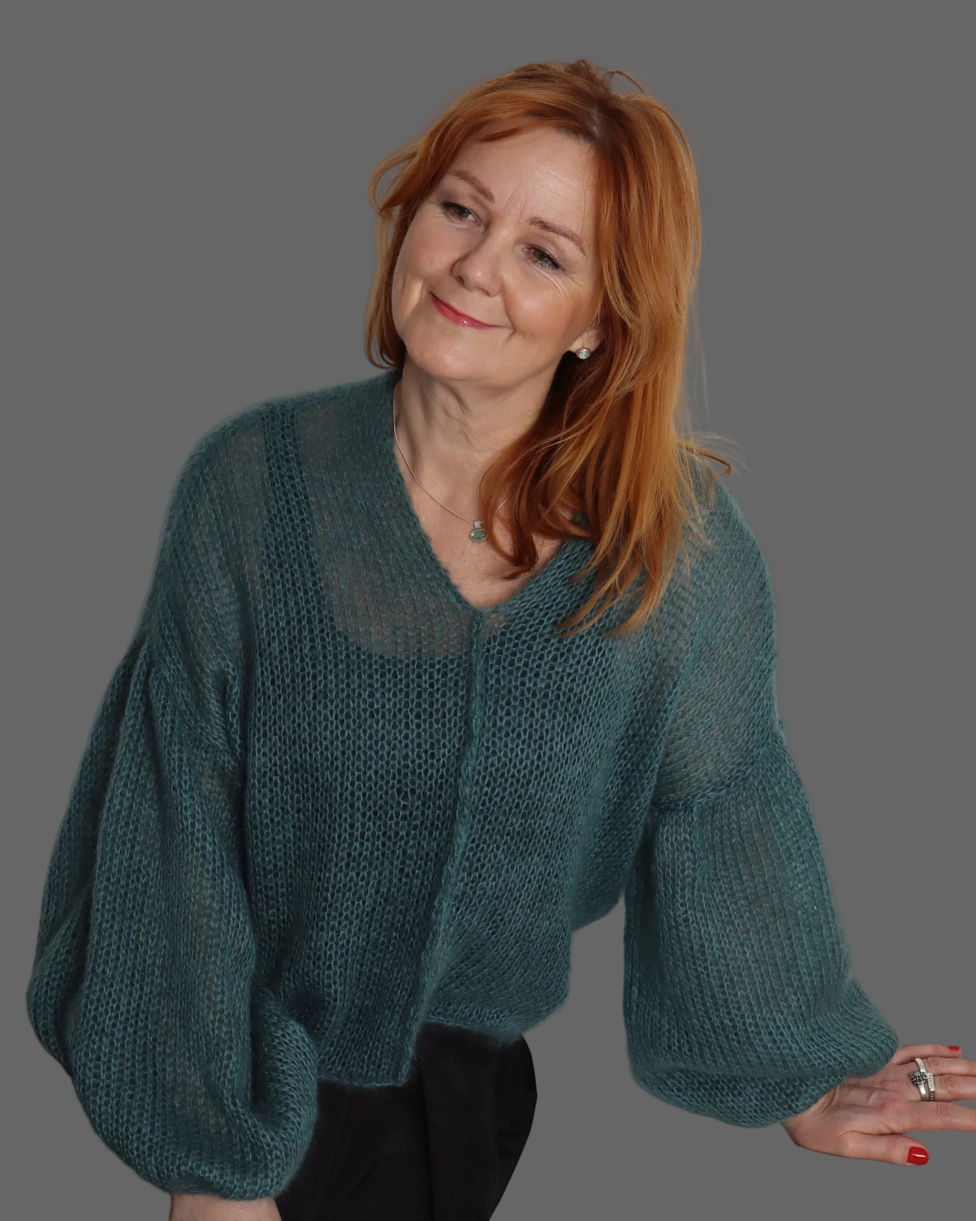 Luxury handmade kid mohair & silk knitwear for women