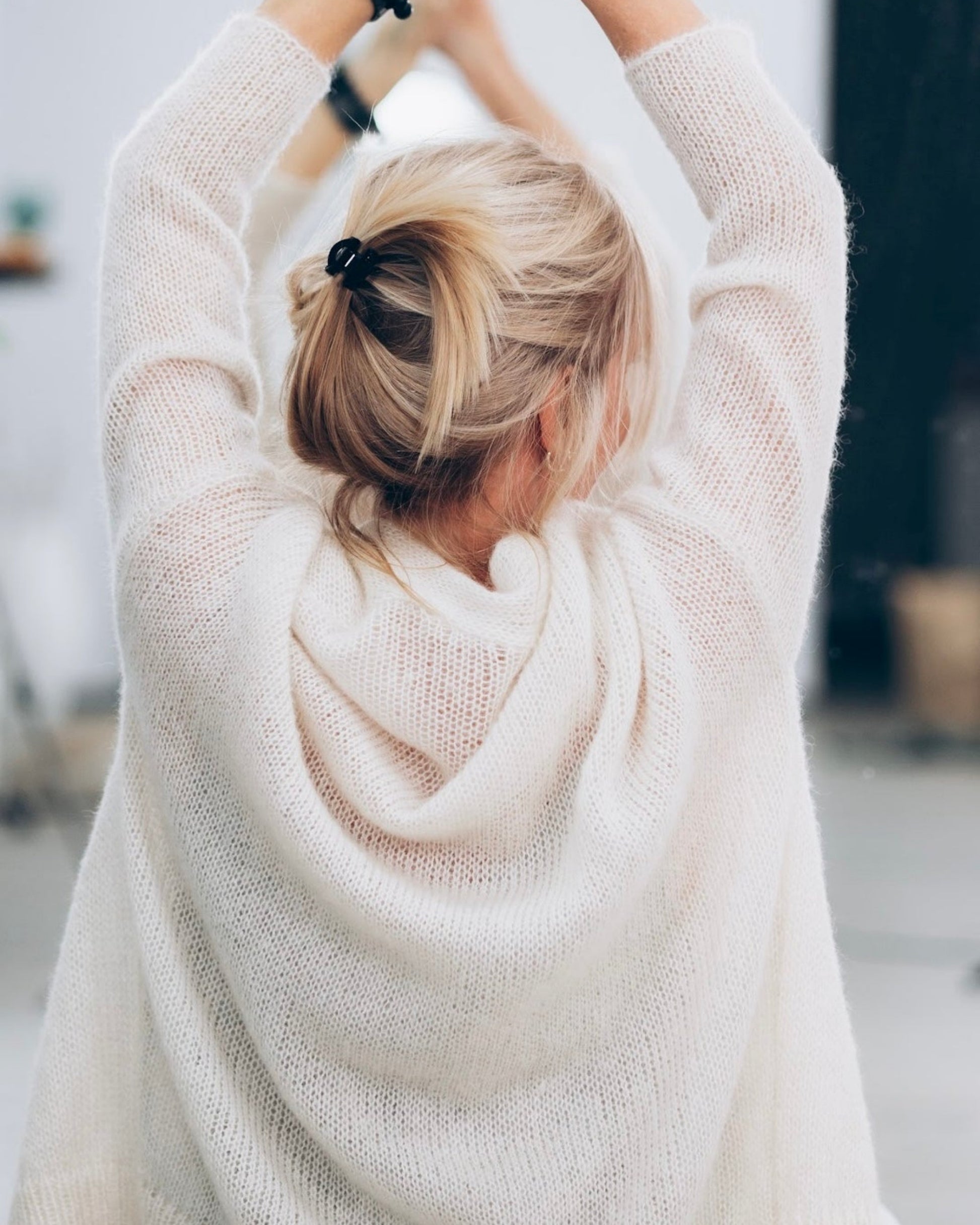 Soft warm kid mohair & silk cardigan for women