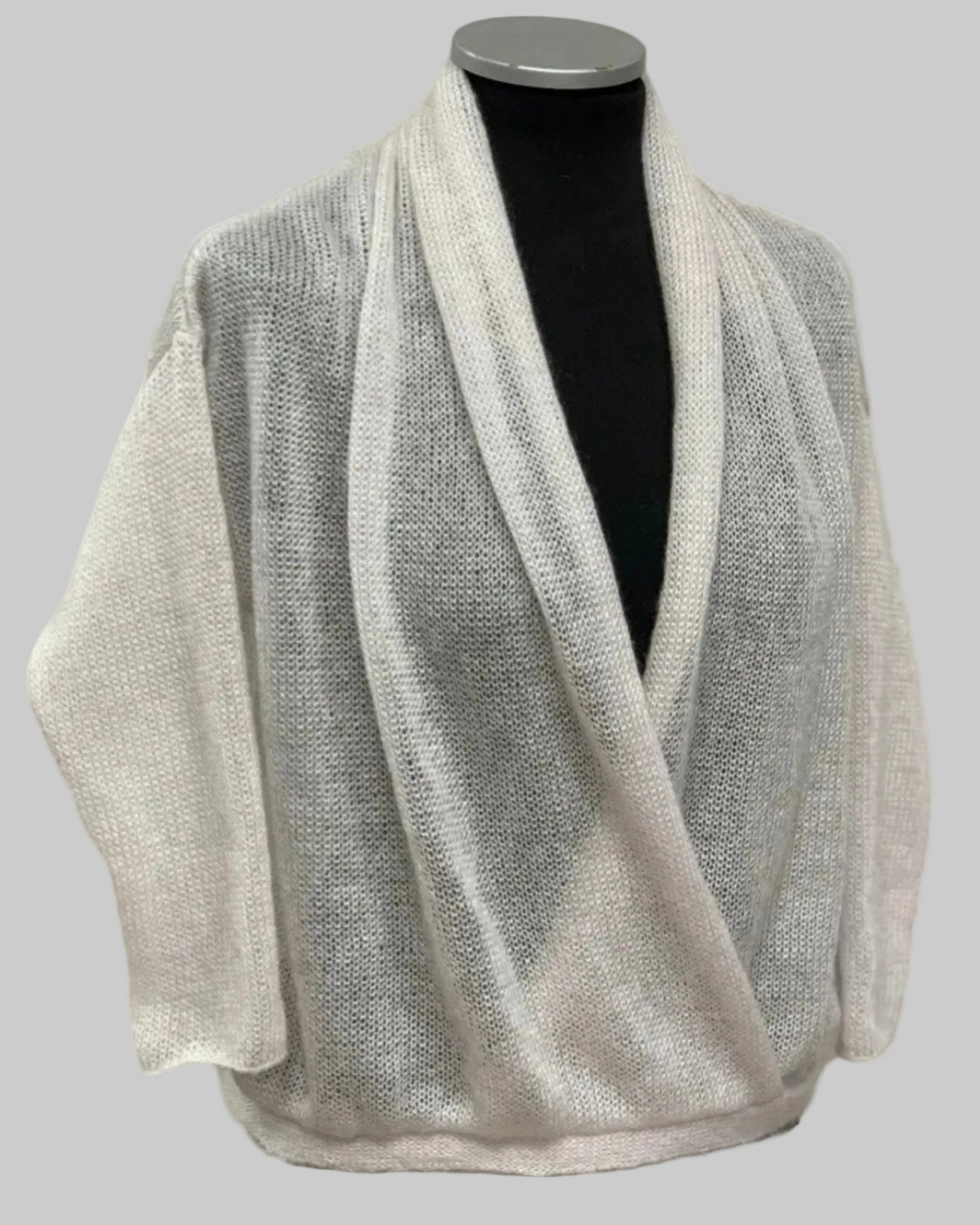 Kid Mohair & Silk Cropped Wrap Cardigan