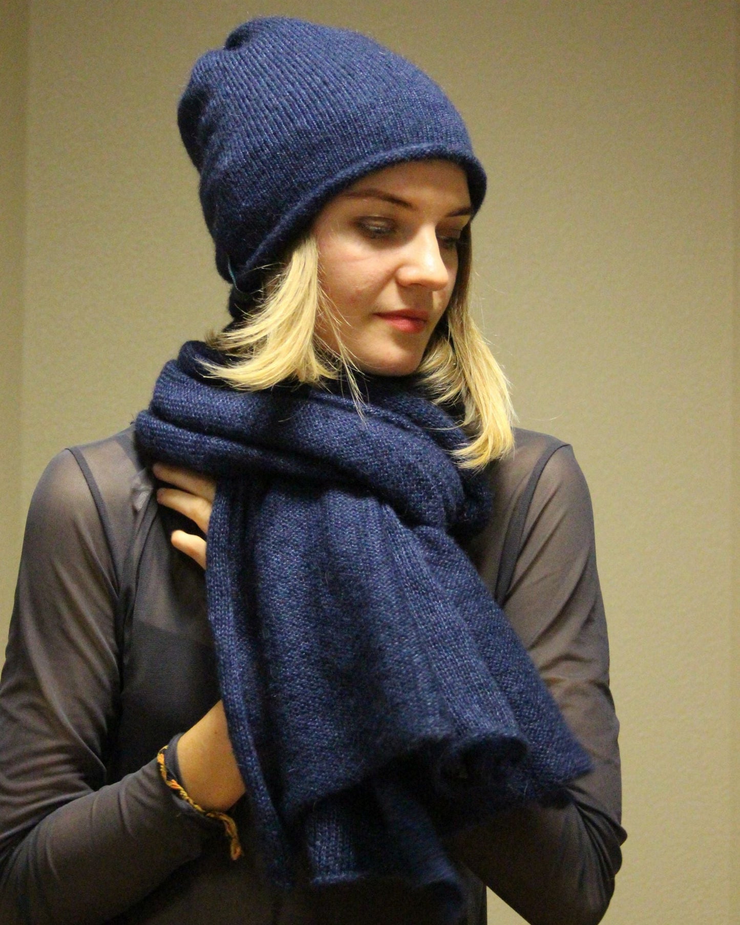 Soft lightweight kid mohair & silk scarf for women
