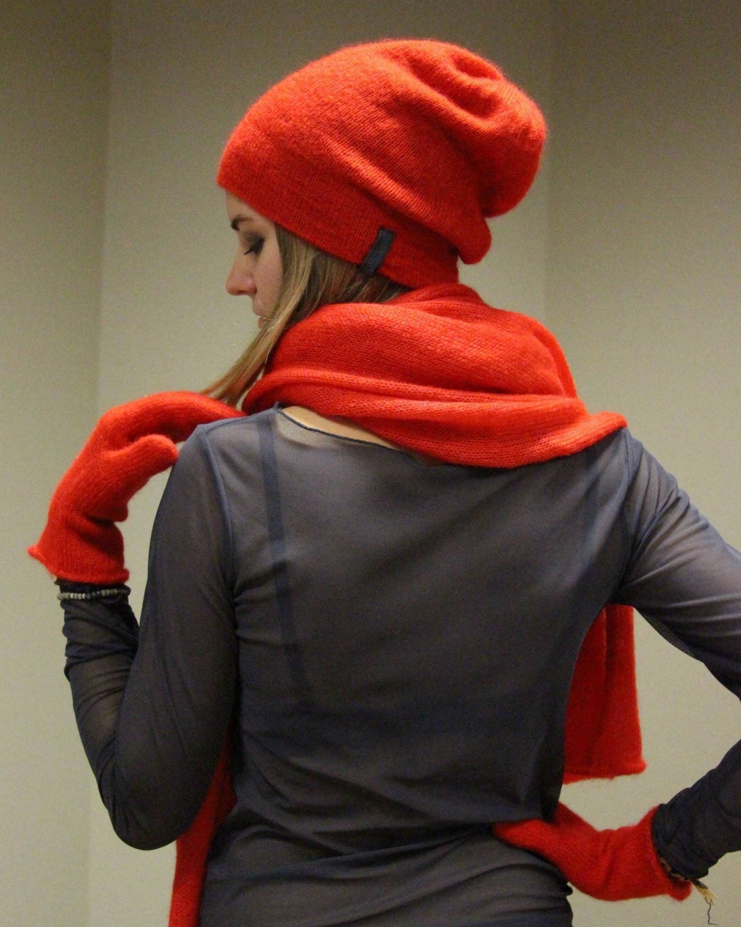 Soft knit texture in kid mohair & silk