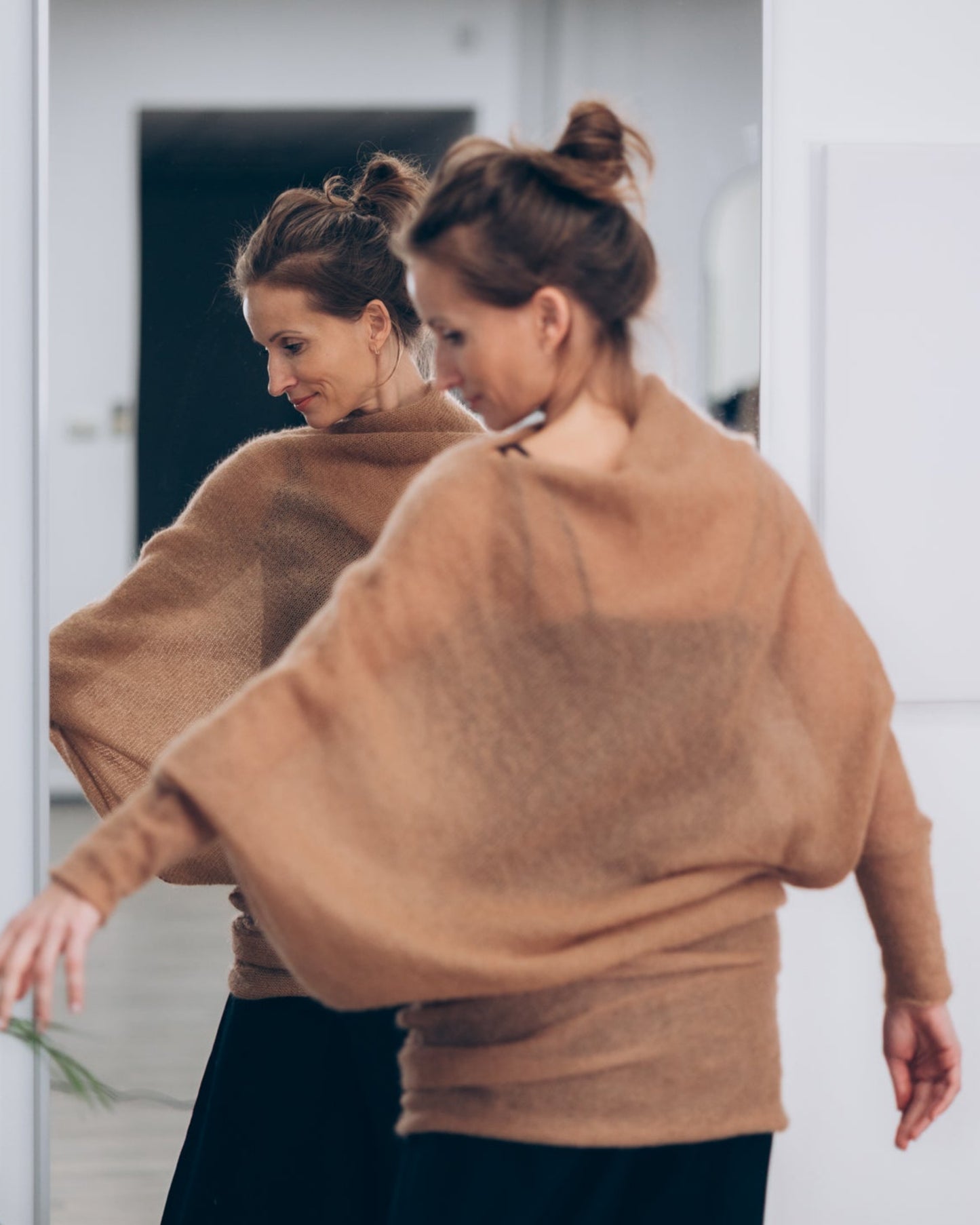 Kid Mohair & Silk Two-way Sweater