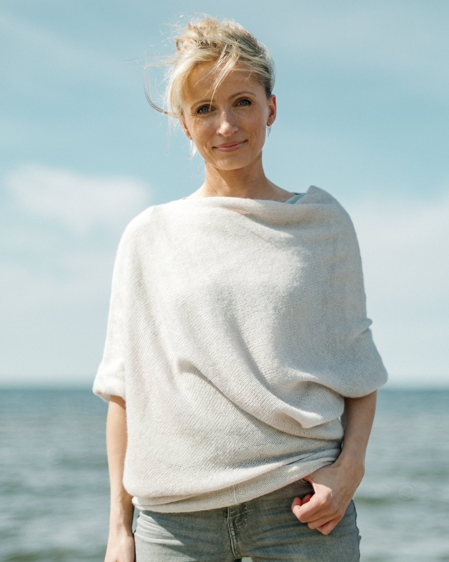 Kid Mohair & Silk Two-way Sweater