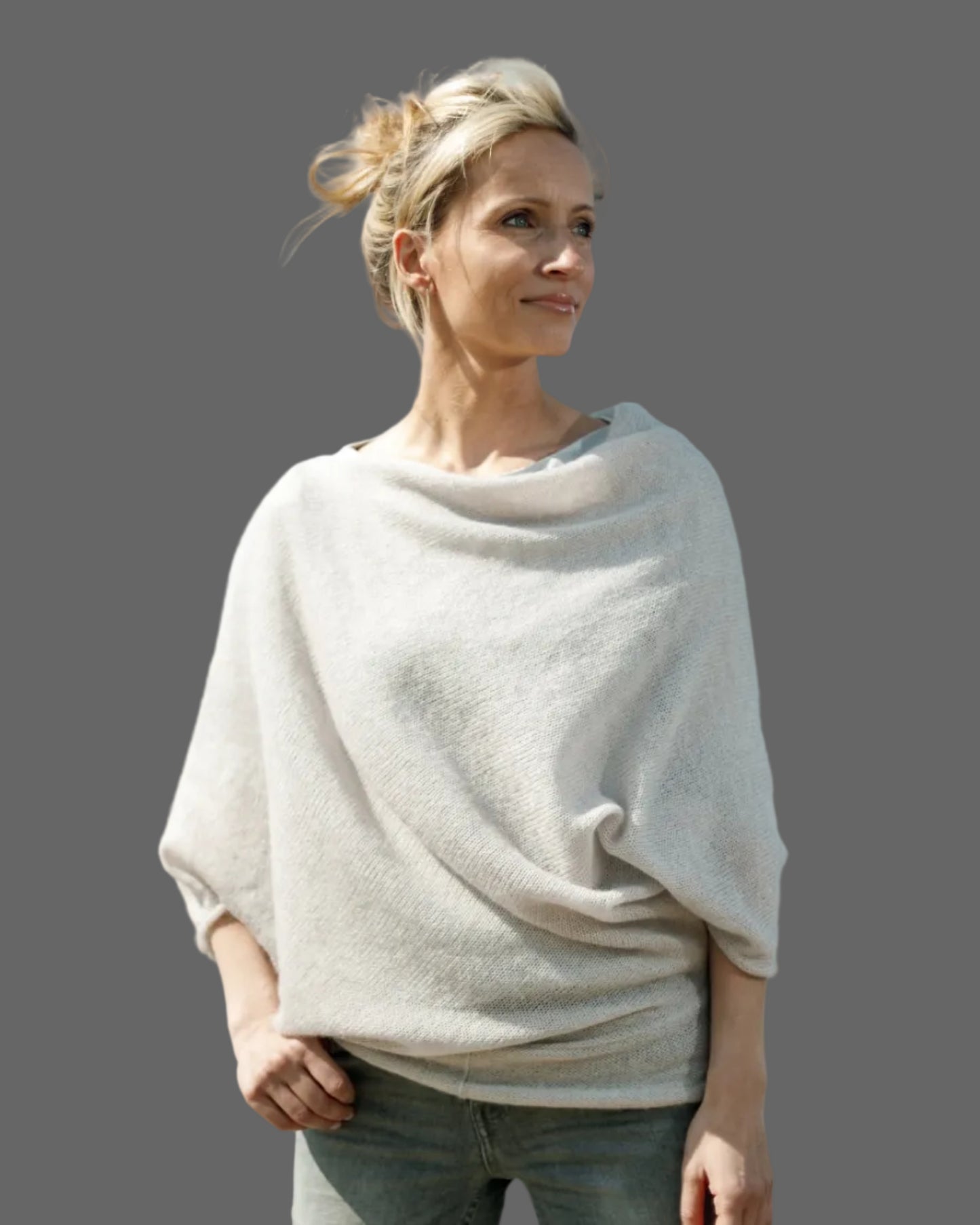 Kid Mohair & Silk Two-way Sweater