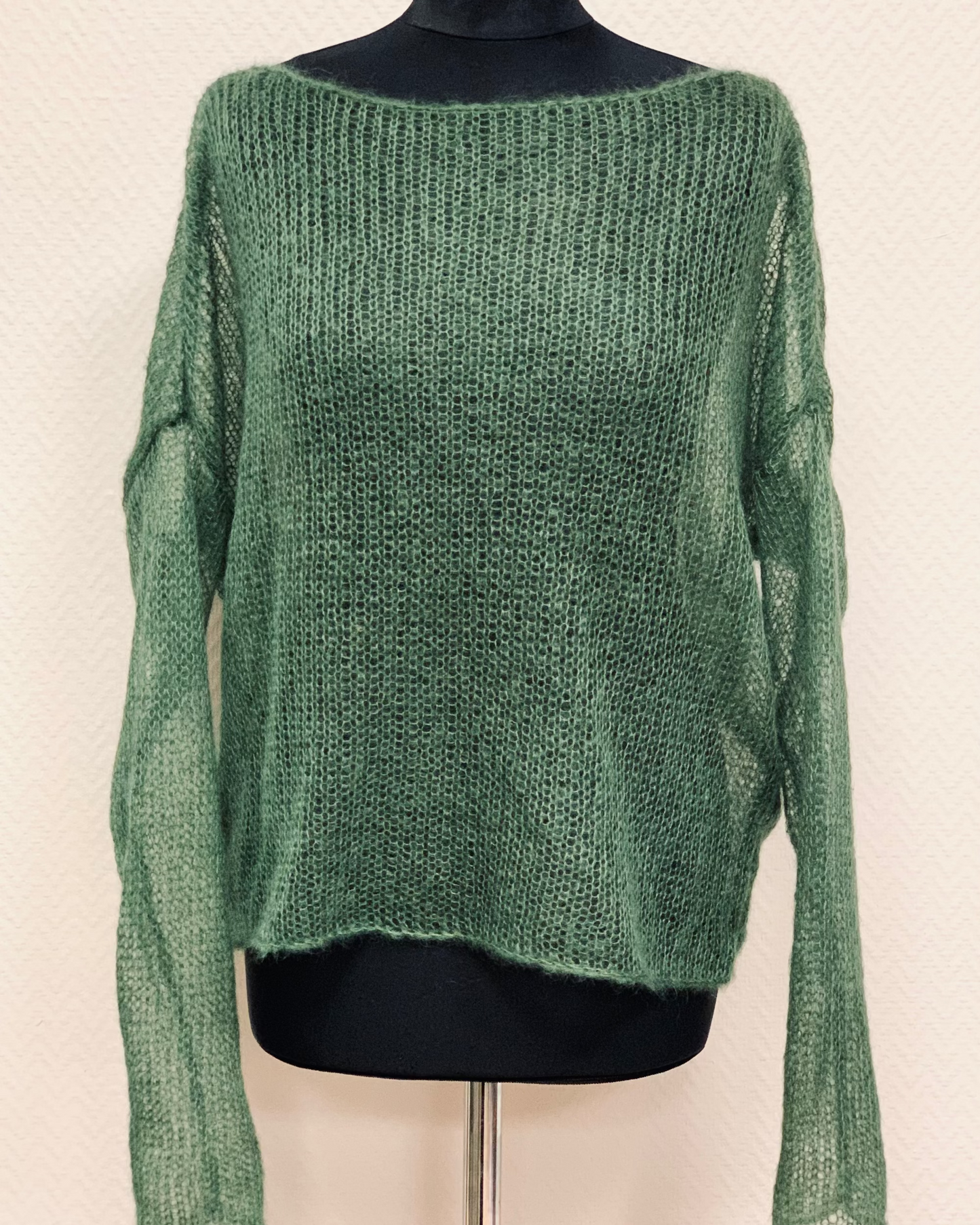 Mesh Kid Mohair & Silk Slim-Fit Sweater