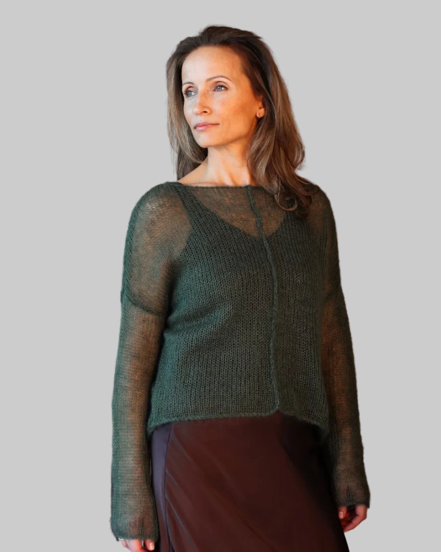 Soft breathable mesh knitwear for women