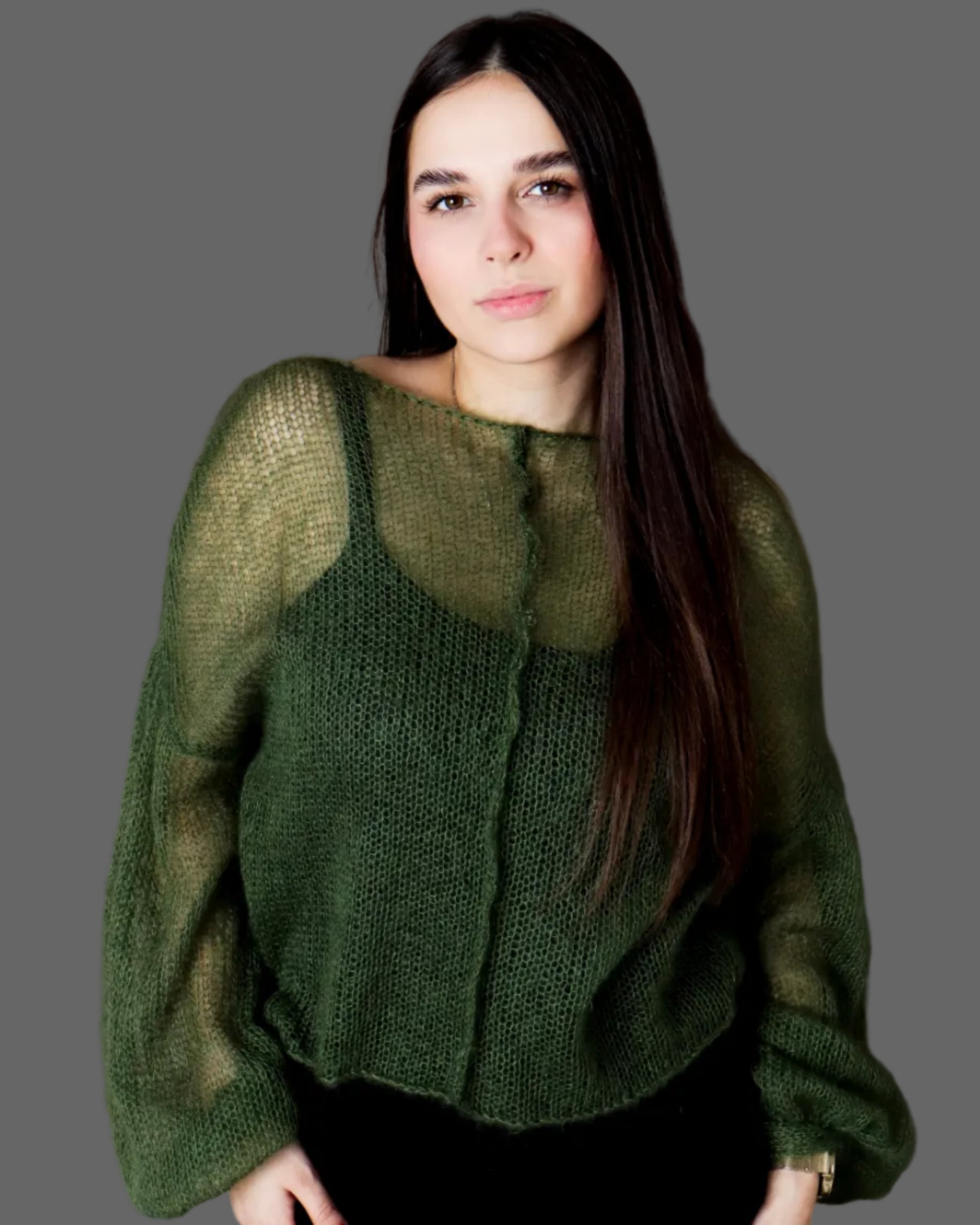 Luxury handmade kid mohair & silk knitwear for women