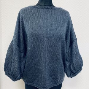 Sweater With Short Balloon Sleeves