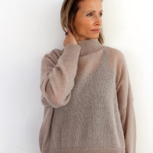 Kid Mohair & Silk Turtleneck With Regular Sleeves
